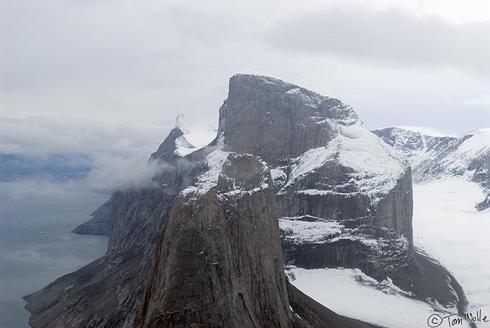 ArcticQ_20080906_112146_353_20.jpg - This formation looks like a steep-sided volcano from some angles, but it's not.  Sam Ford Fjord Baffin Island, Nunavut, Canada.