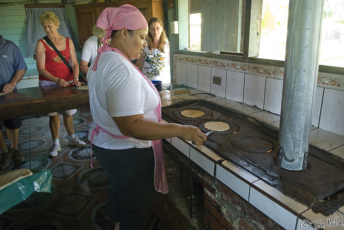 CostaRica_20100328_112918_076_20.jpg - We get to make (or at least shape) our own tortillas for a second breakfast.  Sarapiqui Costa Rica.