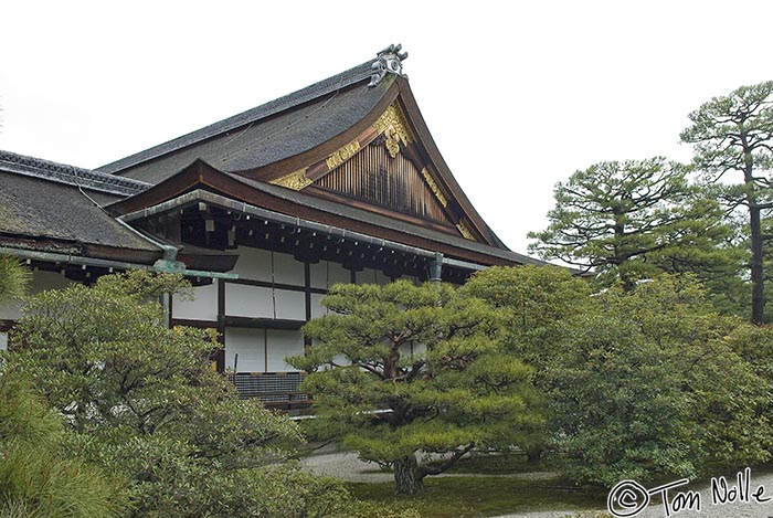 Japan_20080409_205338_954_20.jpg - The roof of this structure, and many other older buildings in the Imperial Palace complex, are made of reed or rushes applied in thick layers.  Kyoto Japan.