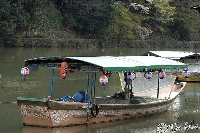 Japan_20080411_022248_454_2X.jpg - A pleasure boat waits idle on a river near Kyoto Japan.