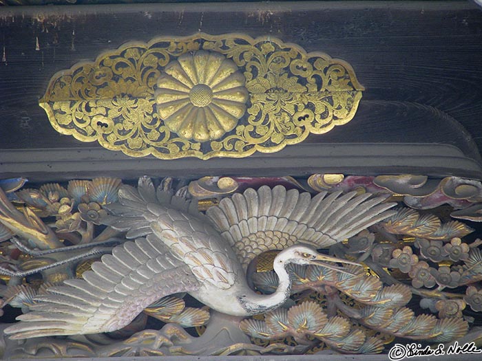 Japan_20080411_201928_302_S.jpg - One of many delicate works of bronze and painted wood in the famous Kijo Castle in Kyoto Japan.