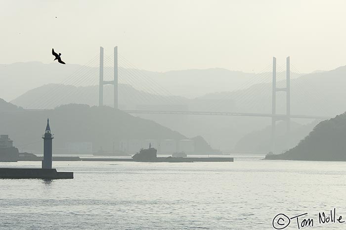 Japan_20080418_175606_274_2X.jpg - We approach the suspension bridge crossing the harbor in Nagasaki Japan.