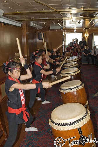 Japan_20080419_030602_205_20.jpg - A traditional drumming entourage entertains us on departure from Nagasaki Japan.