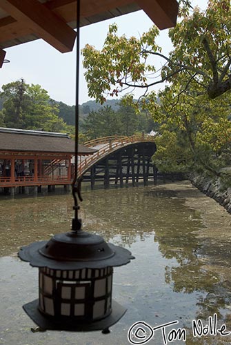 Japan_20080421_205942_660_20.jpg - A lantern hangs from a roof in the Itsukushima shrine in Miyajima, Japan.