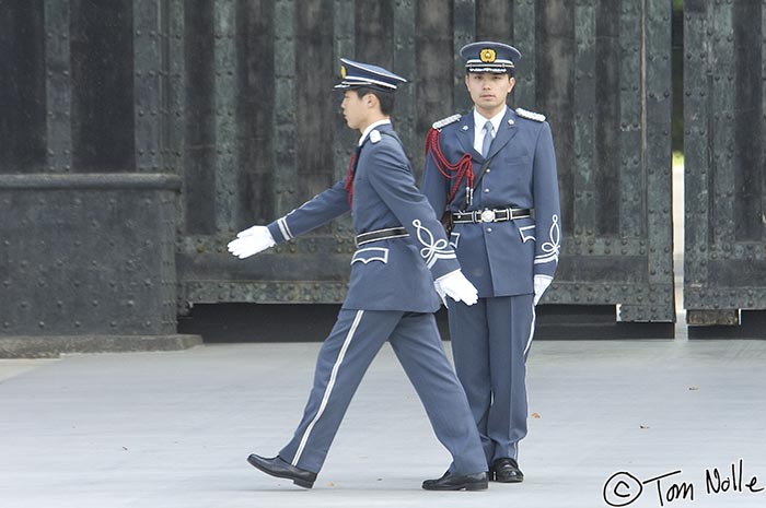 Japan_20080425_021504_396_2X.jpg - The ceremony of the changing of the guard is much the same everywhere.  This one is at the gate to the Imperial Palace Tokyo, Japan.