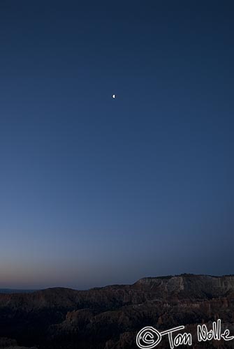 Canyonlands_20080527_075402_736_20.jpg - The moon is rising as night falls over Bryce Canyon Utah.