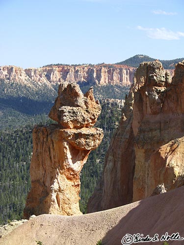 Canyonlands_20080527_184502_440_S.jpg - A helicopter flight creates a new view of a Hoodoo.  Bryce Canyon Utah.