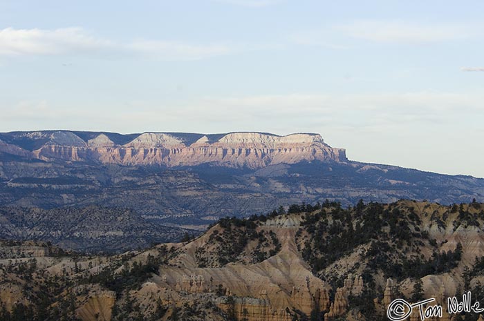 Canyonlands_20080527_215804_532_2X.jpg - The sun's lower angle lights the plateau opposite Bryce Canyon Utah.