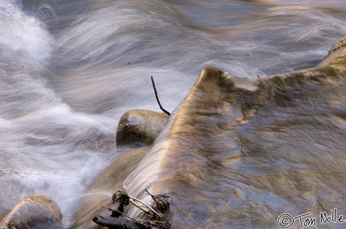 Canyonlands_20080529_113818_183_2X.jpg - Water bubbles over rocks and submerged branches in Zion National Park, Utah.